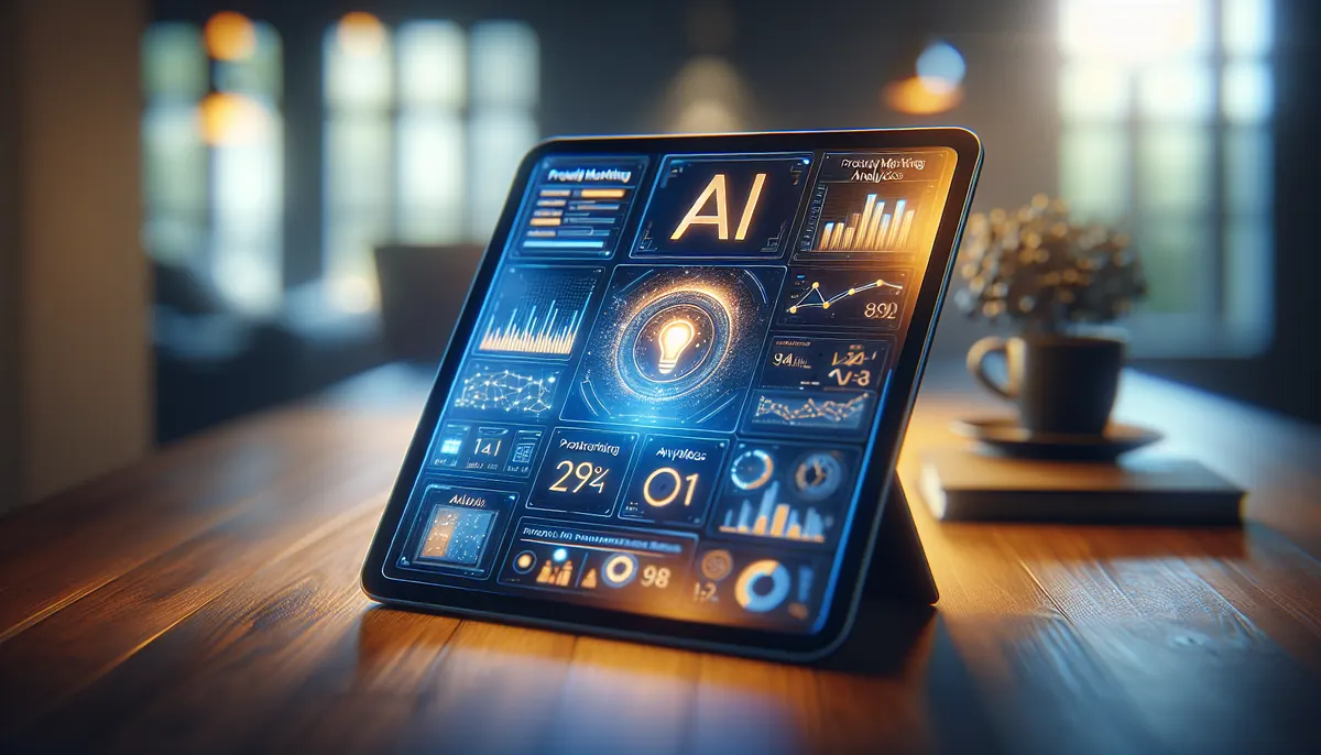 Close-up of AI interface for property marketing