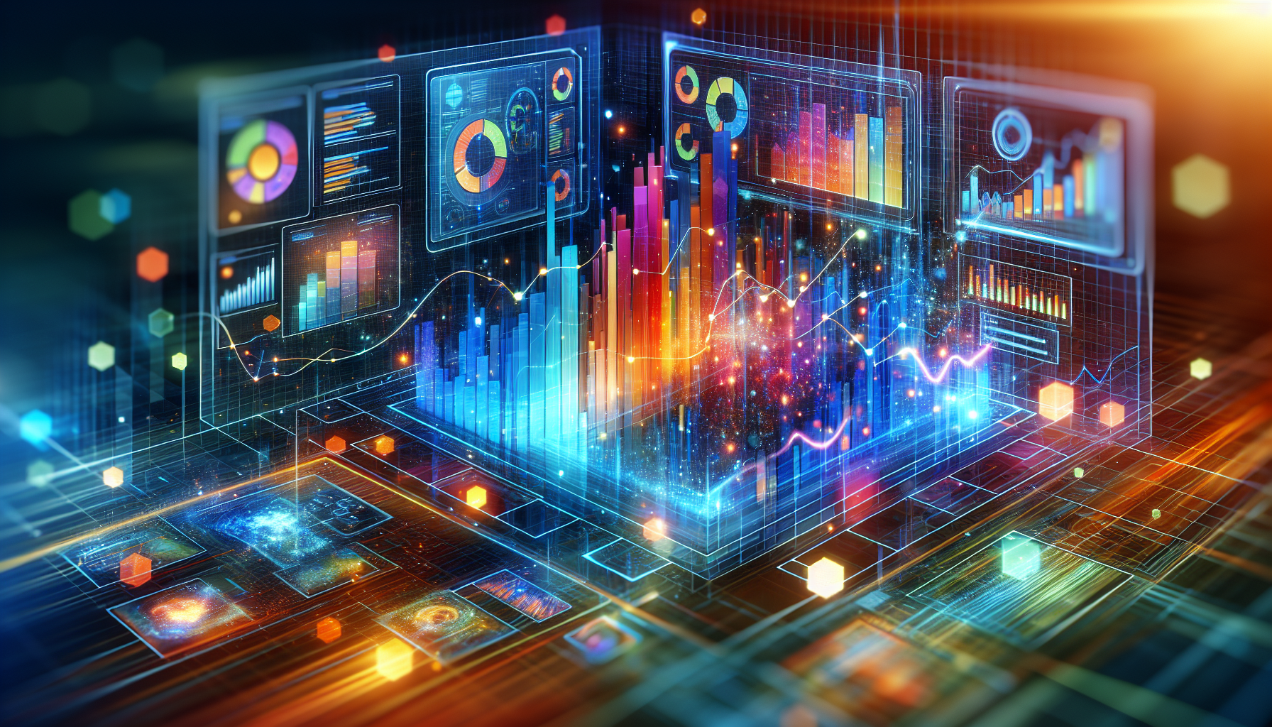 Abstract illustration of AI data visualization