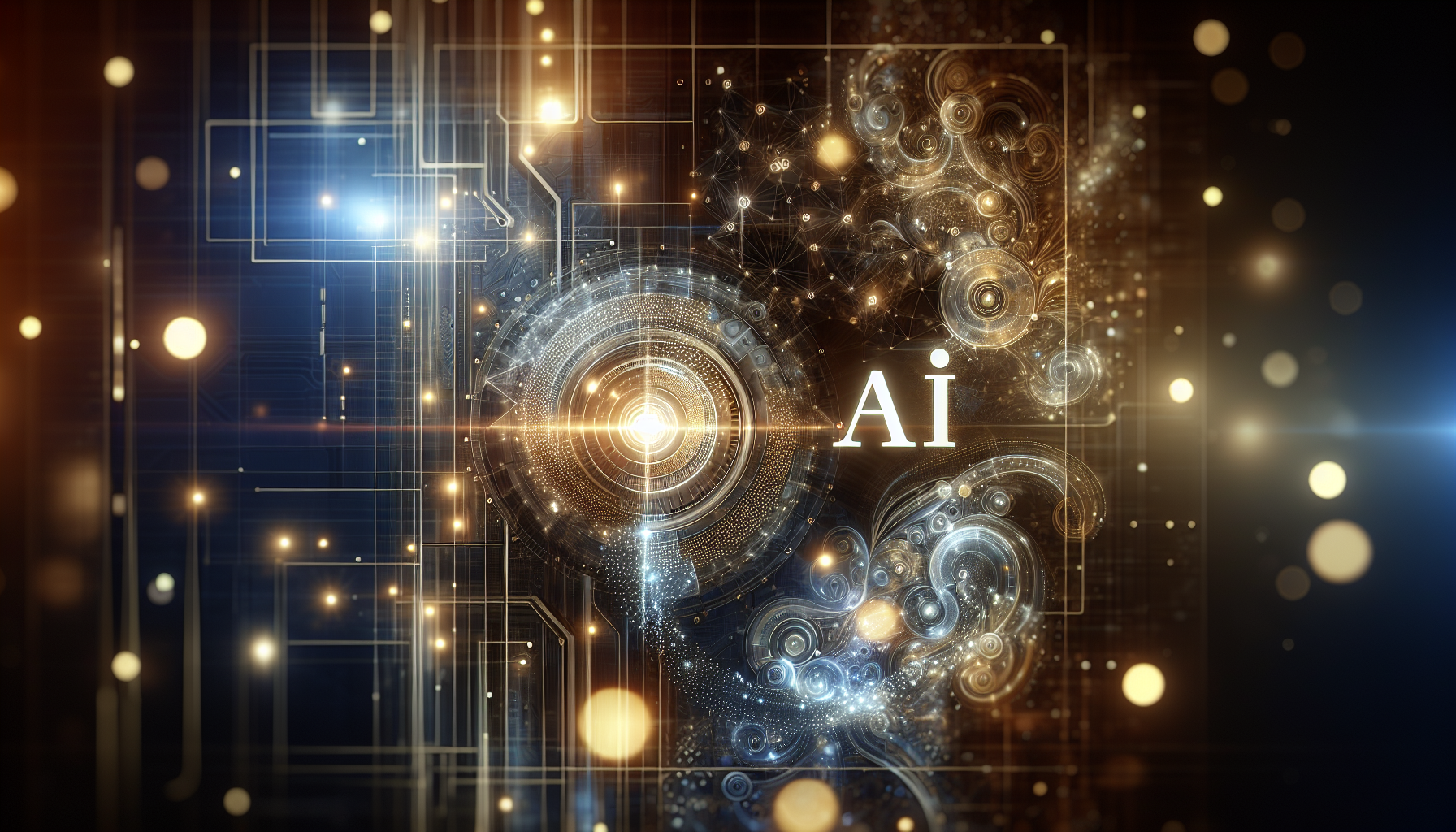 Abstract rendering of AI technology with hospitality theme