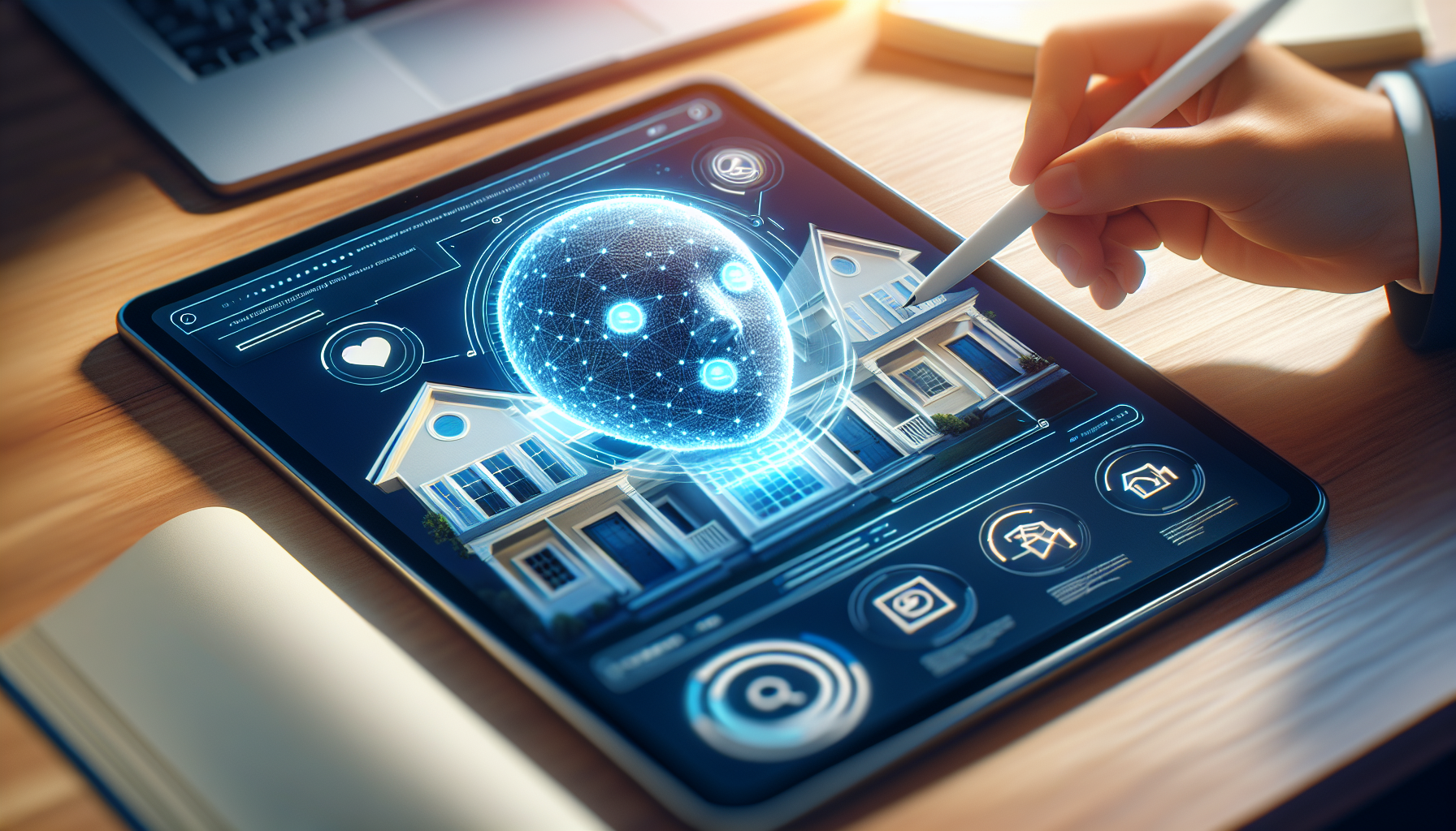 AI tool tablet interface for open house check-ins