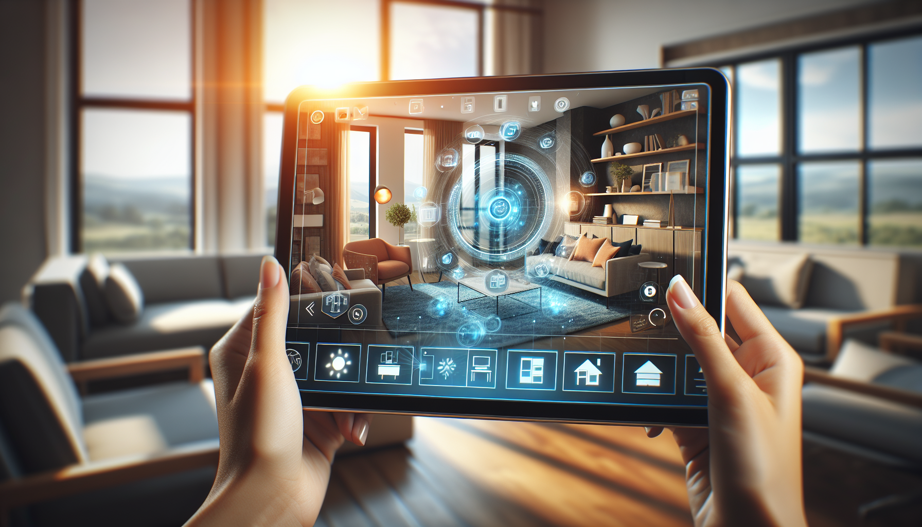 Virtual staging AI interface with furniture selection